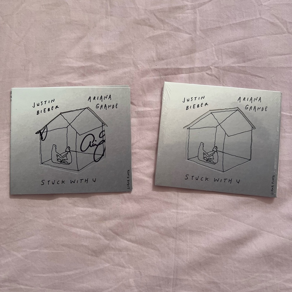 Ariana Grande & Justin Bieber 'Stuck with U' Silver CD